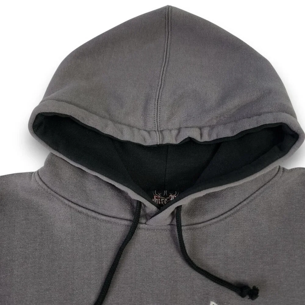 Sapphire Lounge Men's Large Gray Tribal Star Graphic Hoodie Y2k Streetwear - Picture 14 of 16